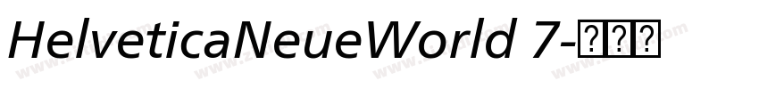 HelveticaNeueWorld 7字体转换